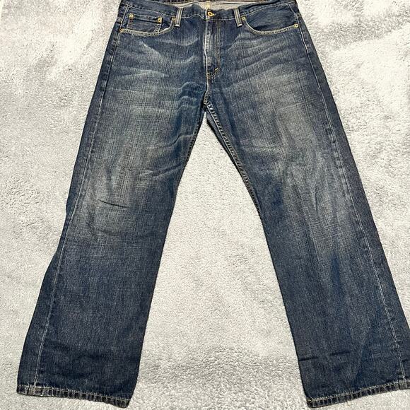 Levis 569 Denim Jeans Men 38 x32 (39x31) Loose Straight Blue Denim Pants - Picture 1 of 11